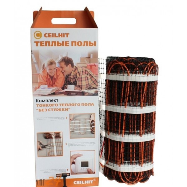 

Нагревательный мат Ceilhit 150 Вт (Испания) + терморегулятор в подарок! 6.8 м / 1.7 м² / 250 Вт