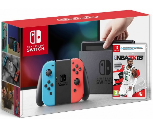 

Nintendo Switch Neon Blue-Red + Игра NBA 2K18 (русская версия)