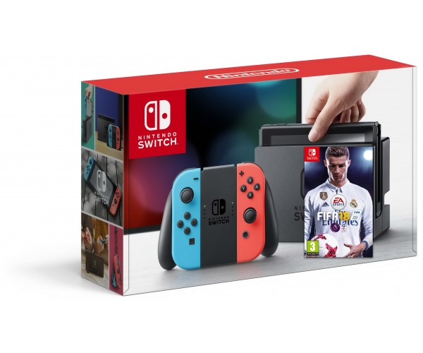 

Nintendo Switch Neon Blue-Red + Игра FIFA 18 (русская версия)