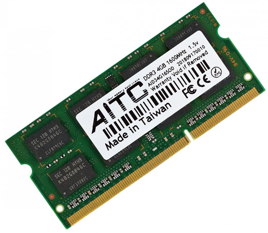 

Оперативная память для ноутбука DDR3-1600 4Gb SODIMM PC3-12800 AITC SAID34G16SOD 4096MB (770008501)