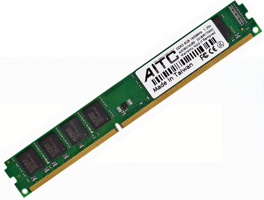 

Оперативная память DDR3L-1600 8Gb PC3L-12800 1.35V AITC AID38G16UBD-L 8192MB (770008497)