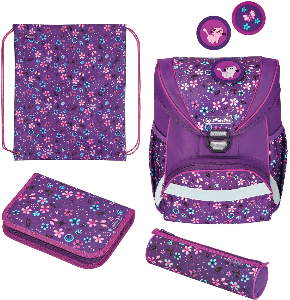 

Школьный ранец Herlitz Ultralight Plus Flowers укомплектованный (50026807)