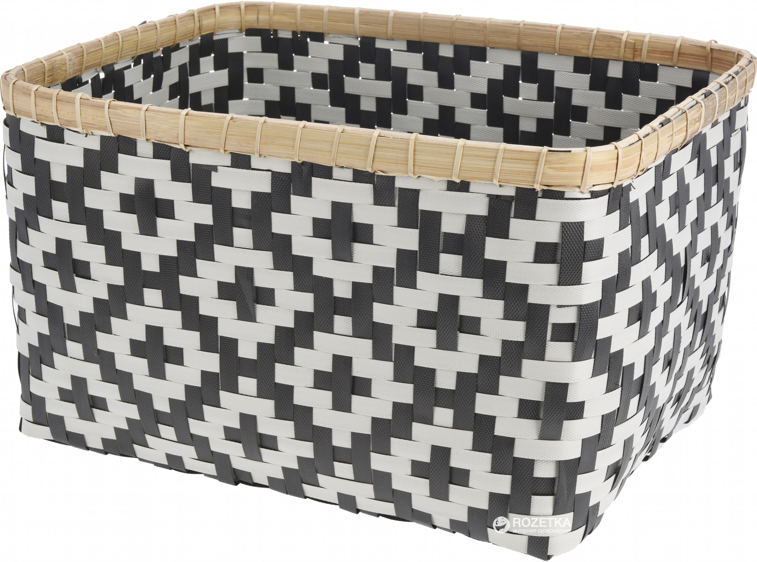 

Корзина Home&Styling Collection 45x35x29 см Черно-белая