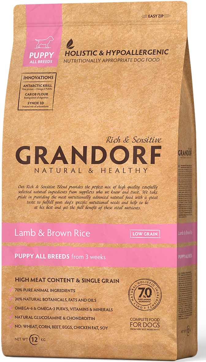 

Сухой корм для щенков Grandorf Sensitive Care Holistic Lamb & Rice Puppy 1 кг (7041)