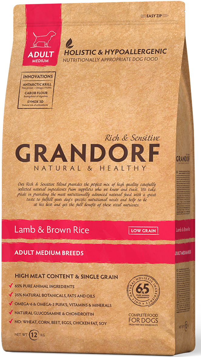 

Сухой корм для собак Grandorf Sensitive Care Holistic Adult Medium Breed 3 кг (7035)