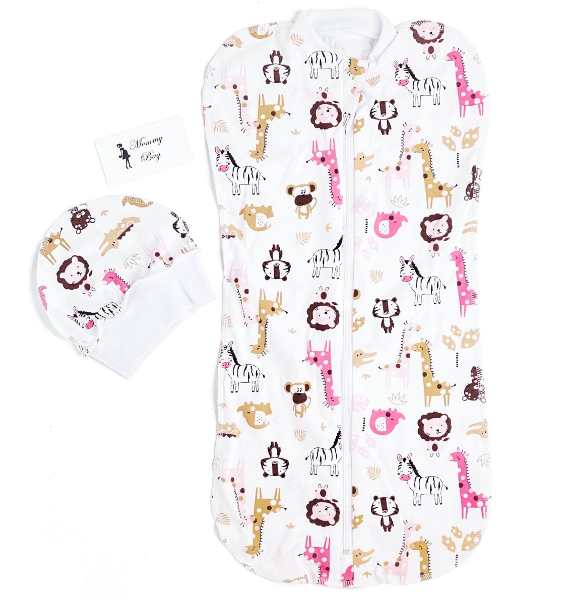 

Евро-пеленка кокон на молнии с шапочкой Зверята #3