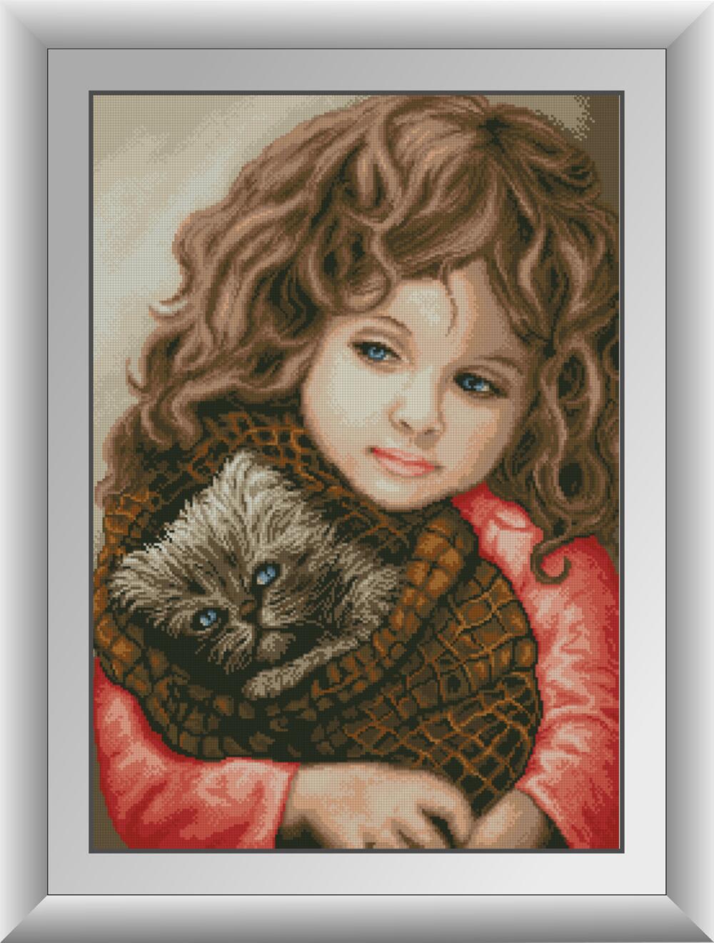 

Набор алмазной живописи Dream Art Девочка с кошкой