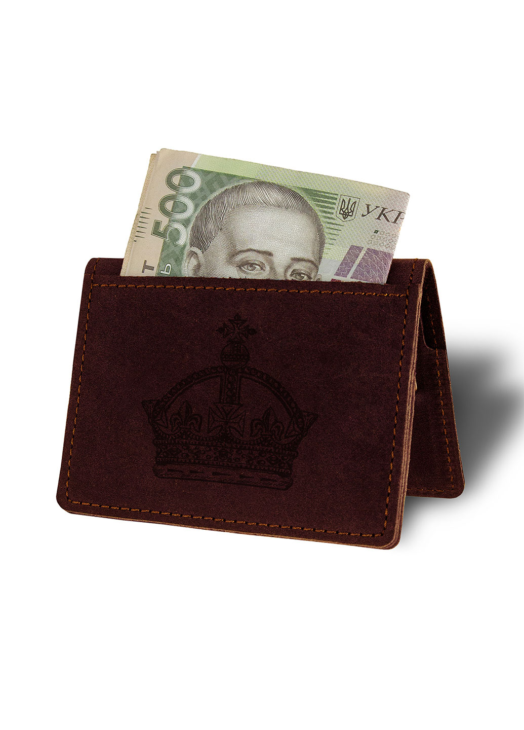 

Кошелек-картхолдер BermuD Королева М15 бордовый (B 30-18Br-15-12)