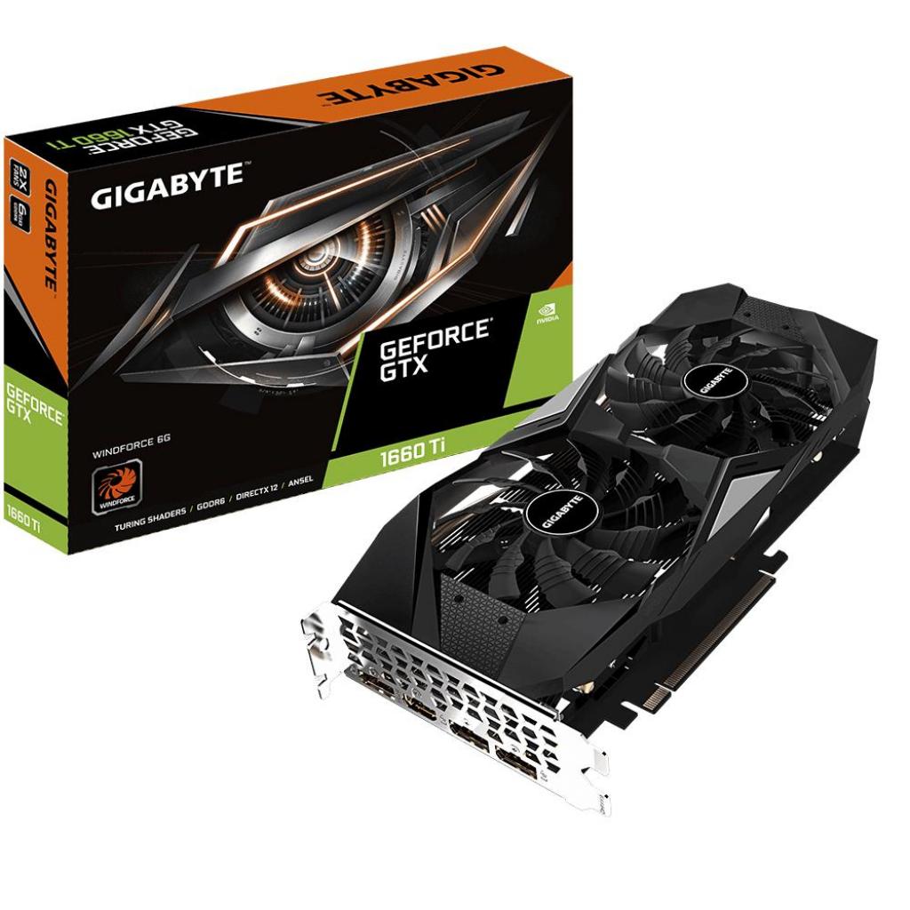 

Відеокарта GIGABYTE GeForce GTX1660 Ti 6144Mb WF2 (GV-N166TWF2-6GD)