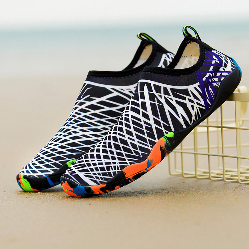 Обувь для пляжа и кораллов Diving shoes белые полоски 39 (250mm) as339w ...