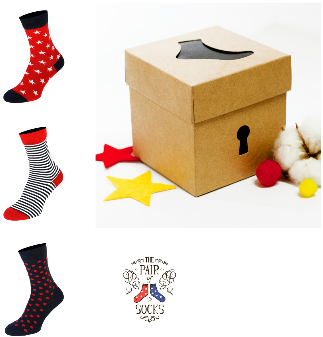 

Набор носков The Pair of Socks 3P-111-RWB/BX 44-46 (3 пары) Разноцветный