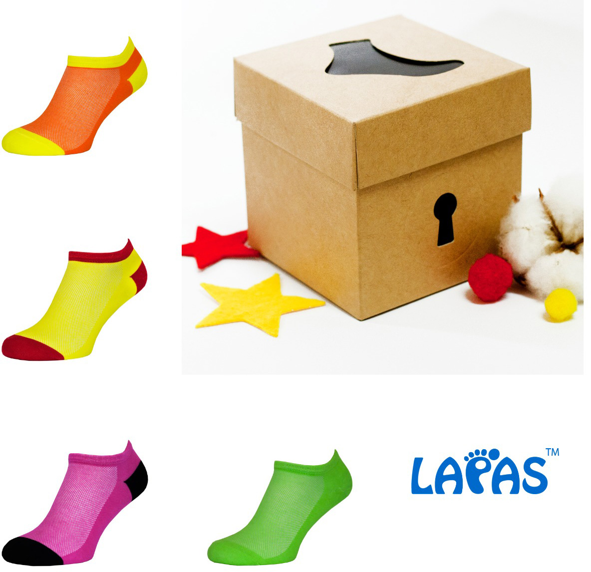

Набор носков Lapas 4P-222-221 41-43 (4 пары) Разноцветный