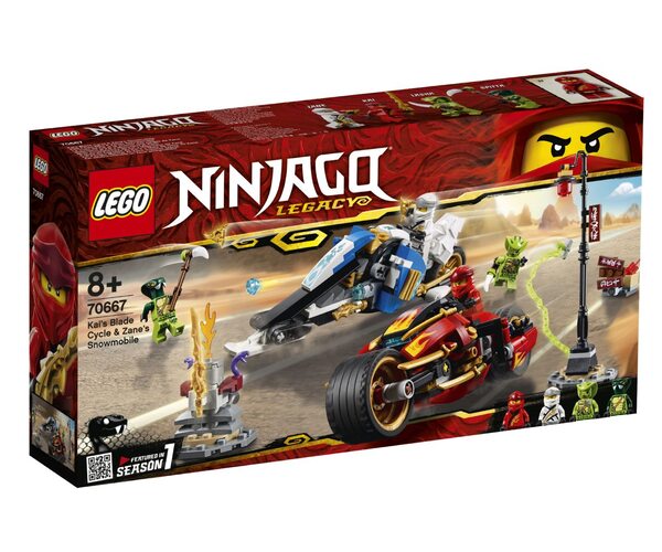 

Конструктор LEGO NINJAGO Мотоцикл Кая и снегомобиль Зейна (70667)
