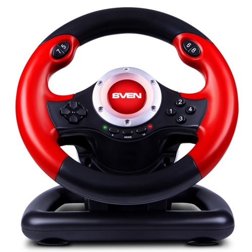 

Игровой руль SVEN GC-W400 c педалями, виброотдача, 10 кнопок, 2 оси, 8-ми позиц.джойстик (18336)