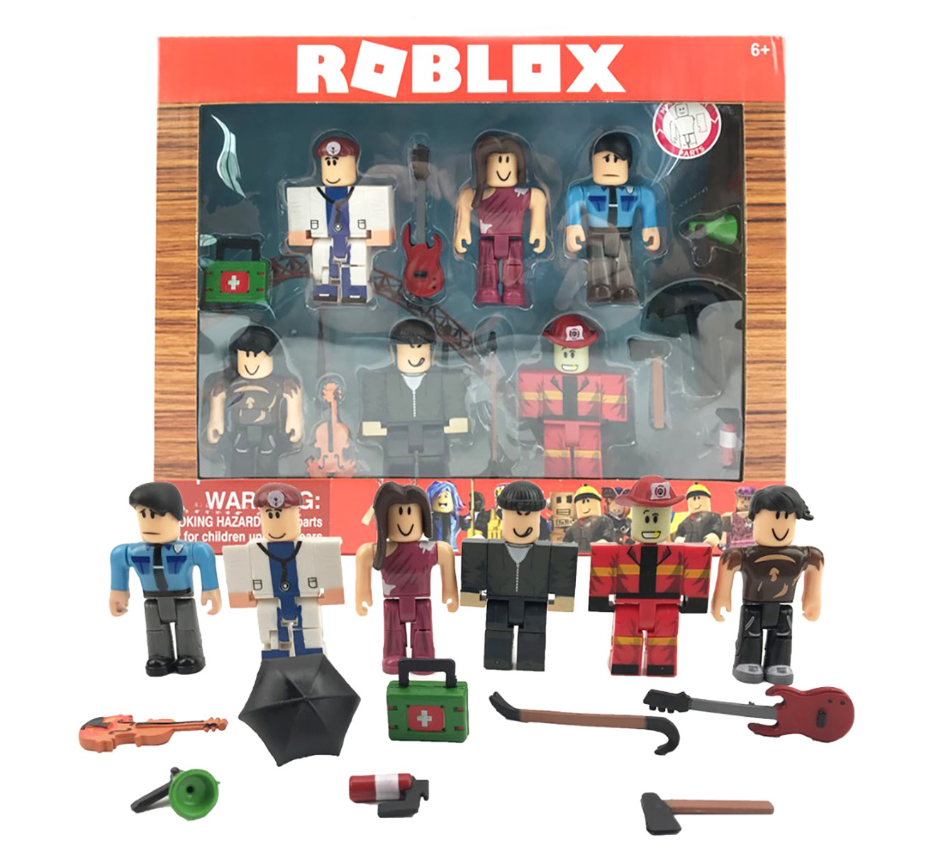 

Игровой набор Roblox Роблокс Профессии 6 героев + 8 аксессуаров Фигурки - Констуктор