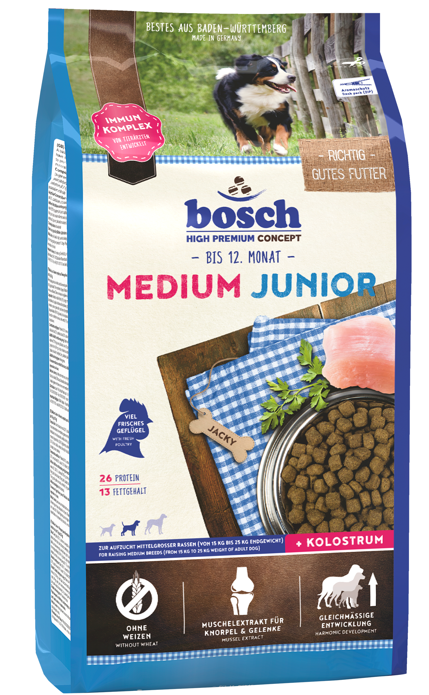 

Сухой корм для щенков Bosch HPC Junior Medium 15 кг (52030015)