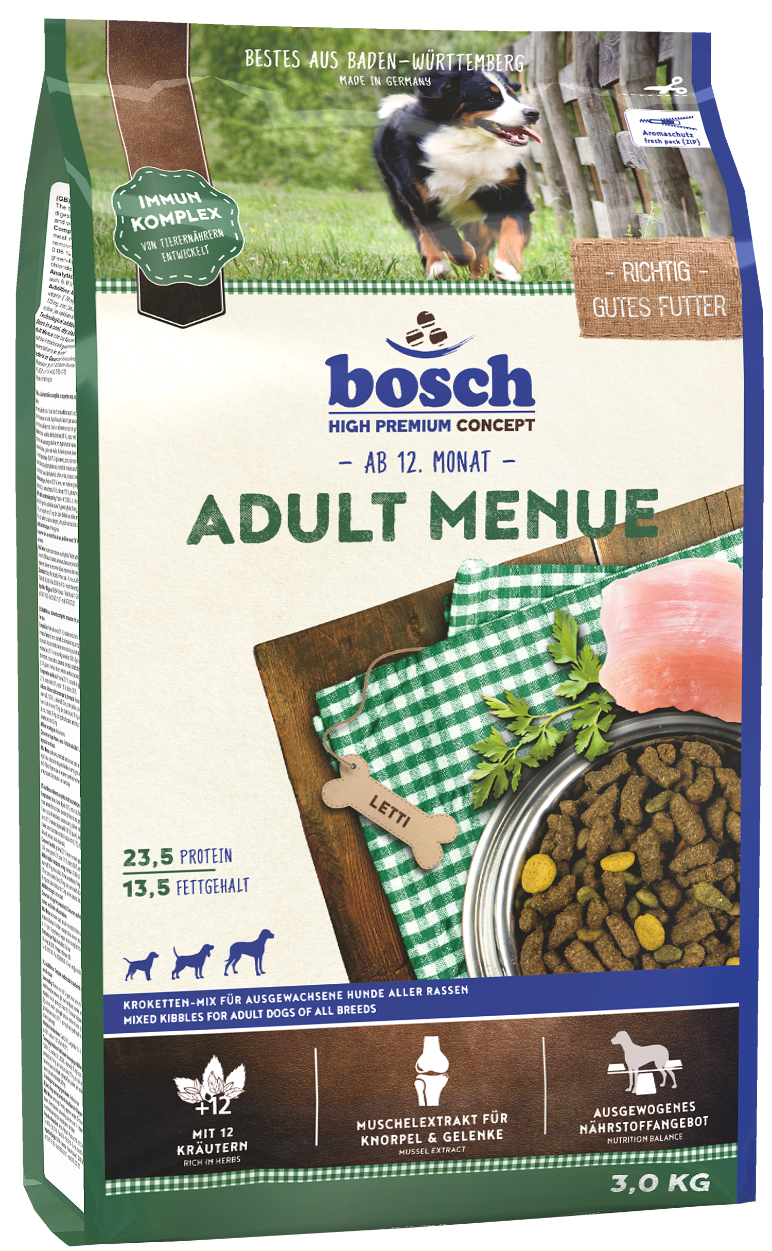 

Сухой корм для собак Bosch HPC Adult Menue 3 кг (5218003)
