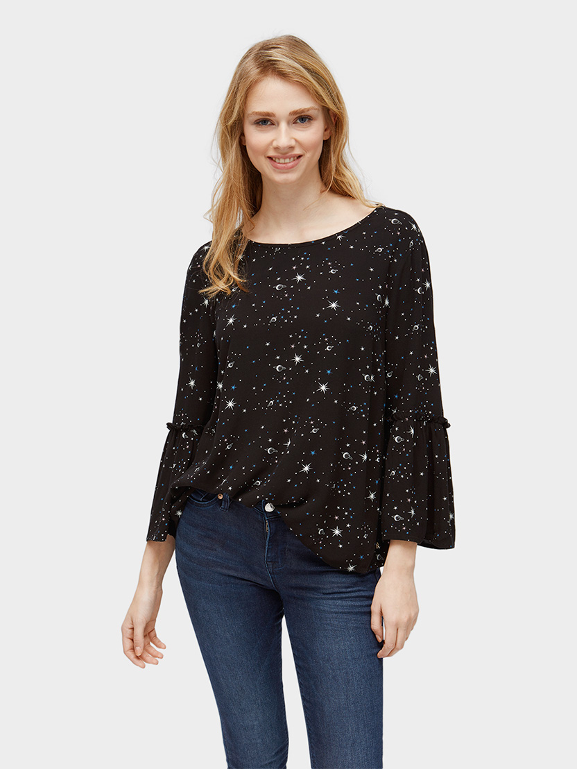 

Блуза Tom Tailor 2055153.00.71 S чорний комб.