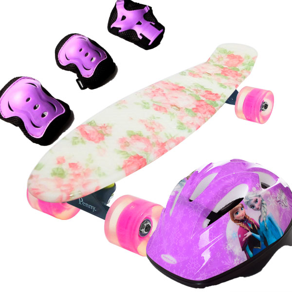 

Скейт Penny Style 22" Combo Набор (защита + шлем) светящиеся Rose Фрозен (2T2034)