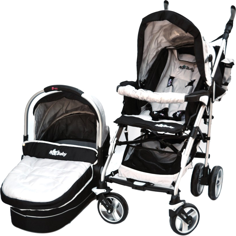 

Универсальная коляска 2 в 1 NeoBaby NB702 Черно-серая (0702-1)
