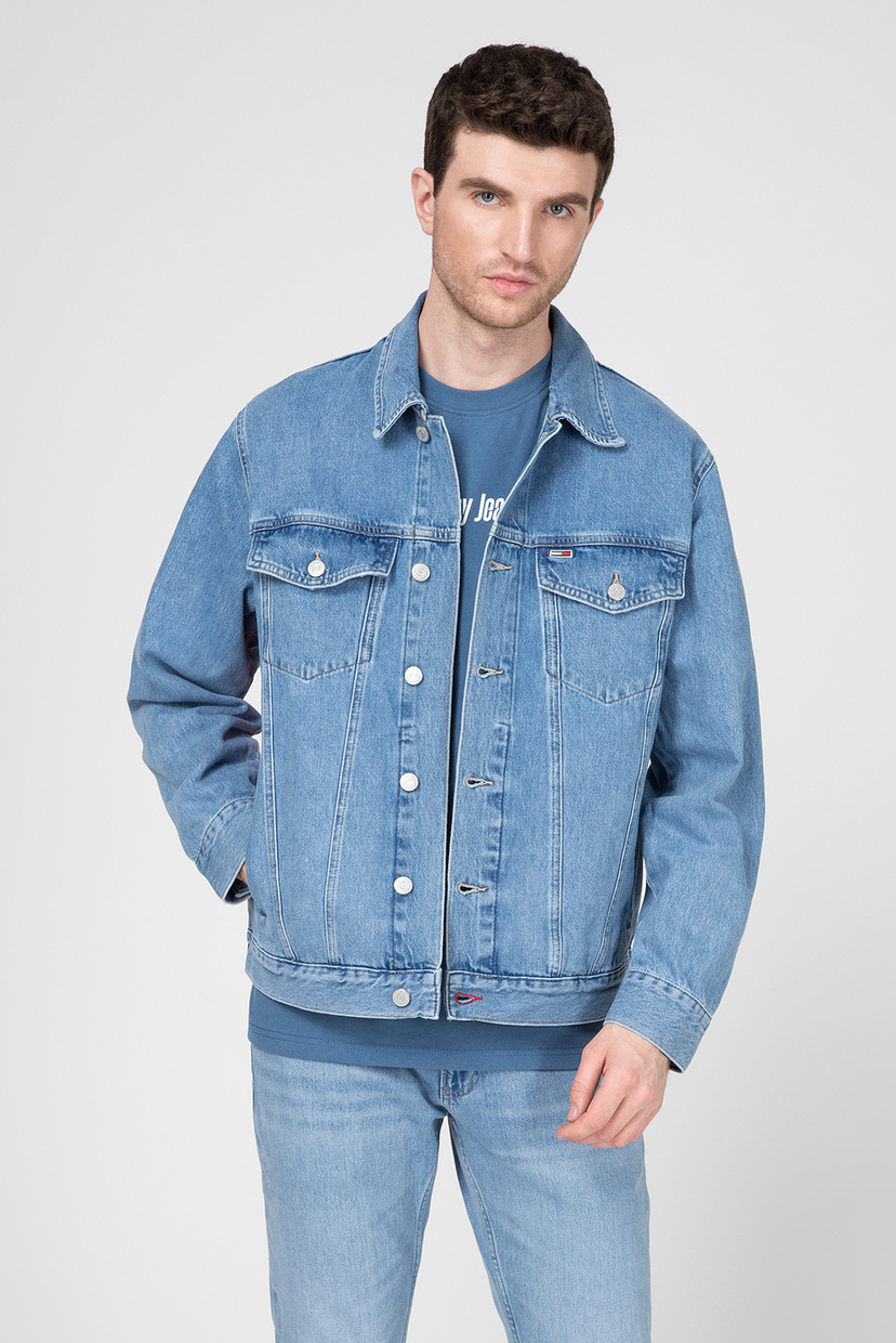 

Мужская голубая джинсовая куртка OVERSIZE TRUCKER Tommy Hilfiger M DM0DM08057