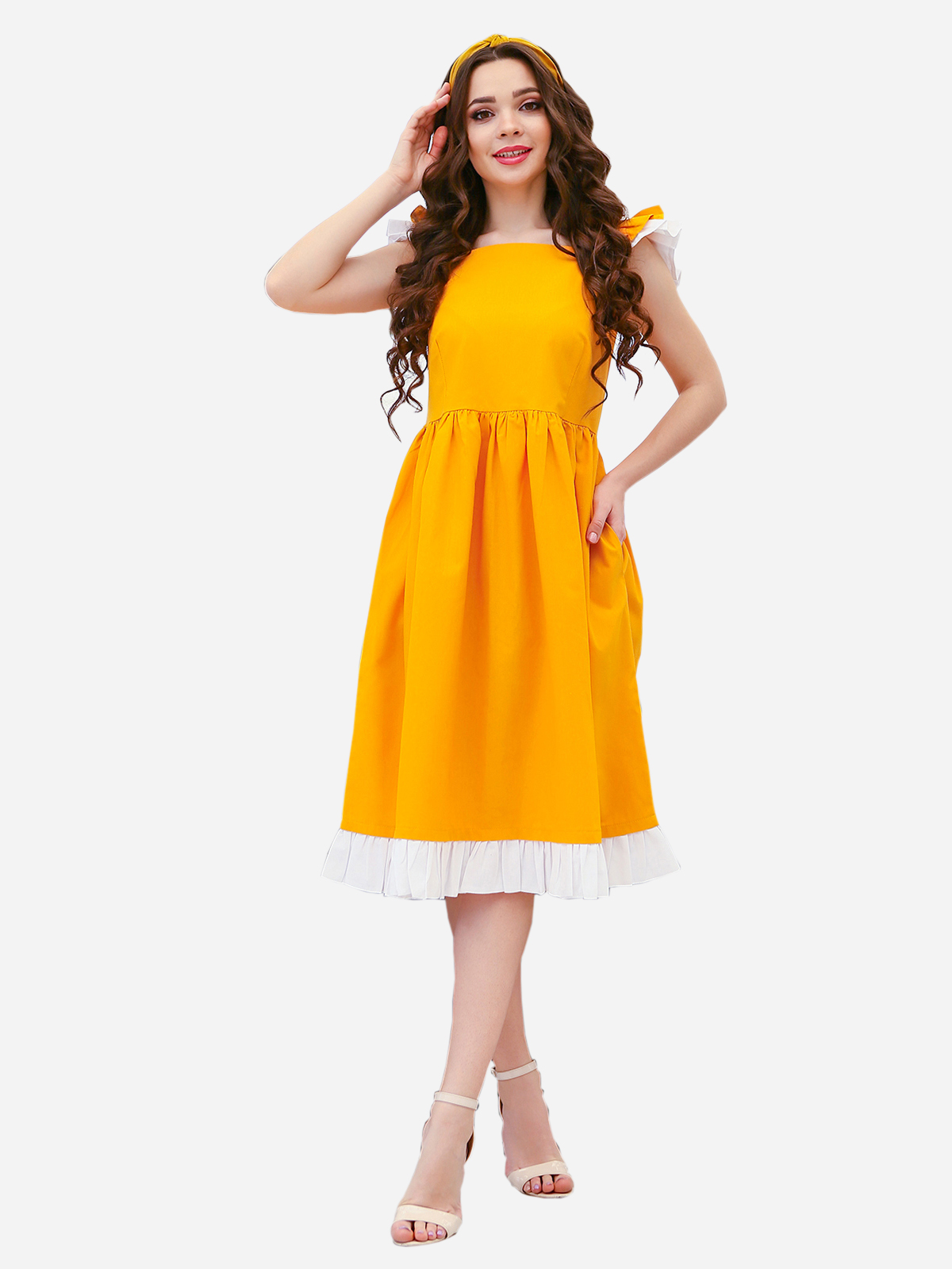 

Платье ISSA PLUS 11646  Желтое, Платье ISSA PLUS 11646 S Желтое