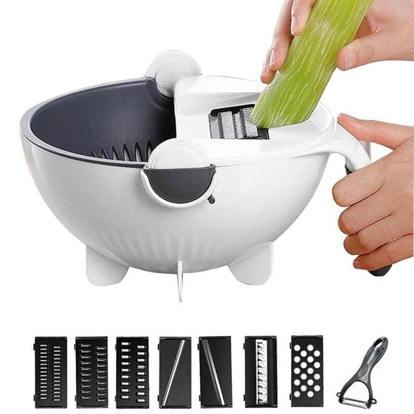 

Универсальная овощерезка с дуршлагом терка, шинковка, измельчитель Vegetable cutter VC2