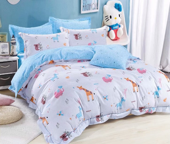 

Постельное белье CottonTwill Сатин Сафари 1.5-спальный Бело-голубой 145x215 см ( FB5906CT)