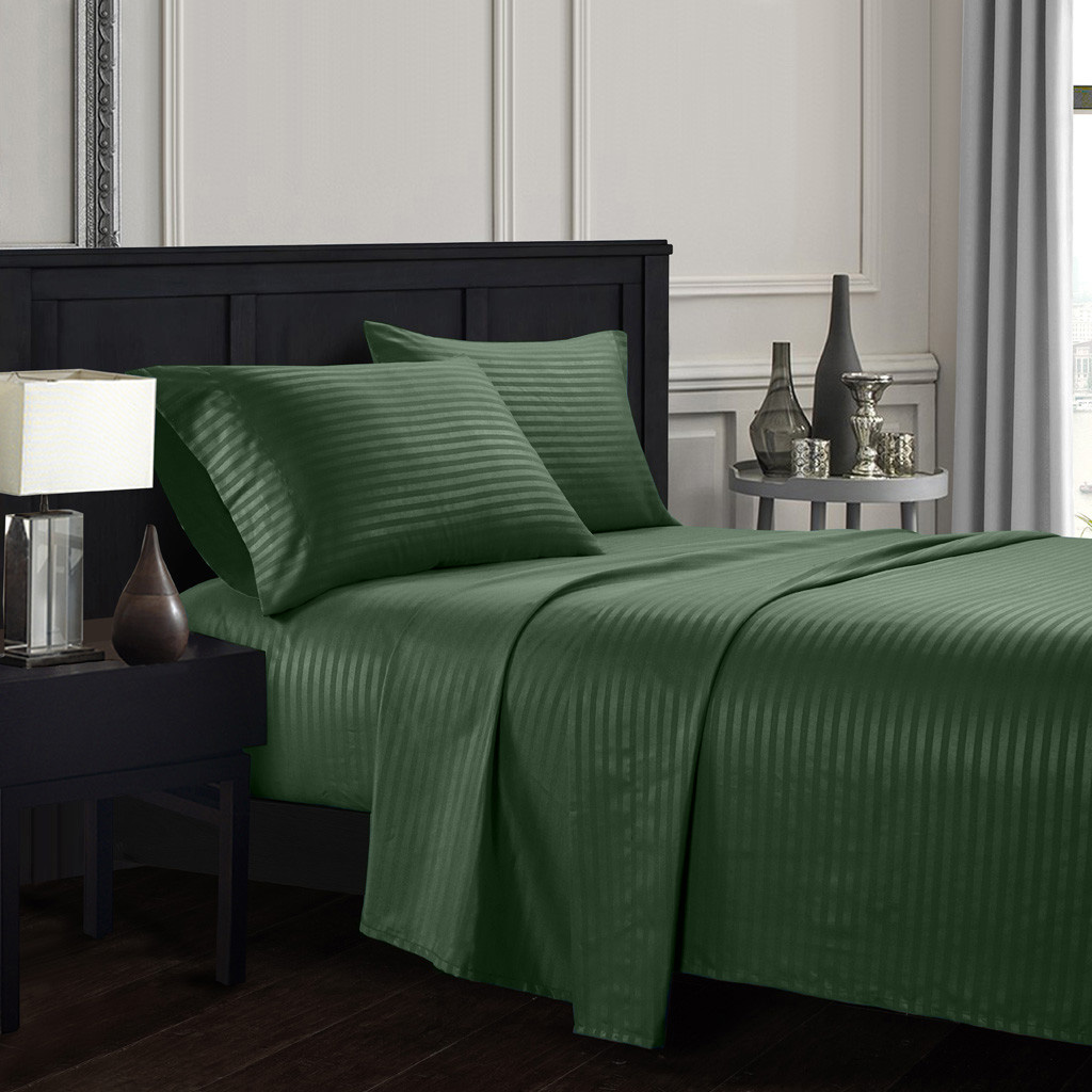 

Постельное белье CottonTwill Страйп сатин 1-спальный Зеленый 145x215 см ( FB13241CT)