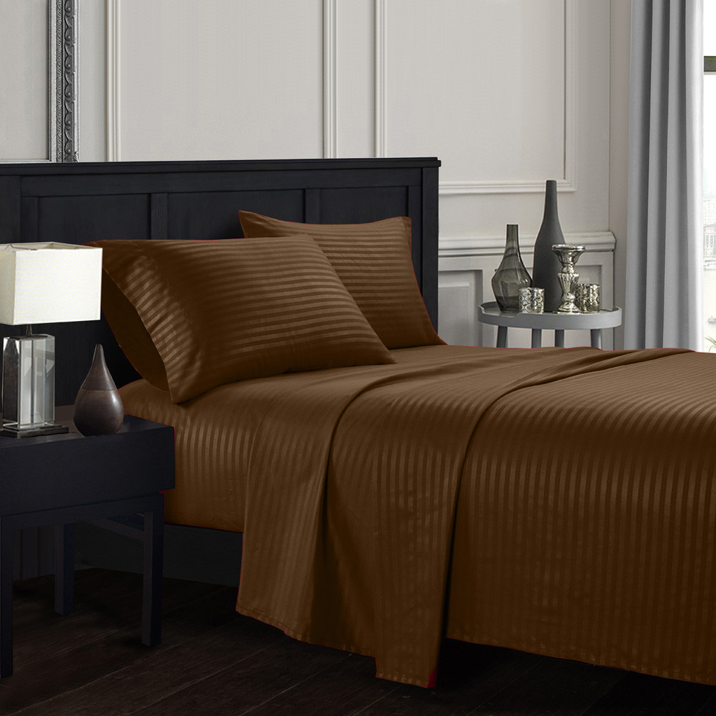 

Постельное белье CottonTwill Страйп сатин 1.5-спальный Кофейный 145x215 см ( FB13272CT)