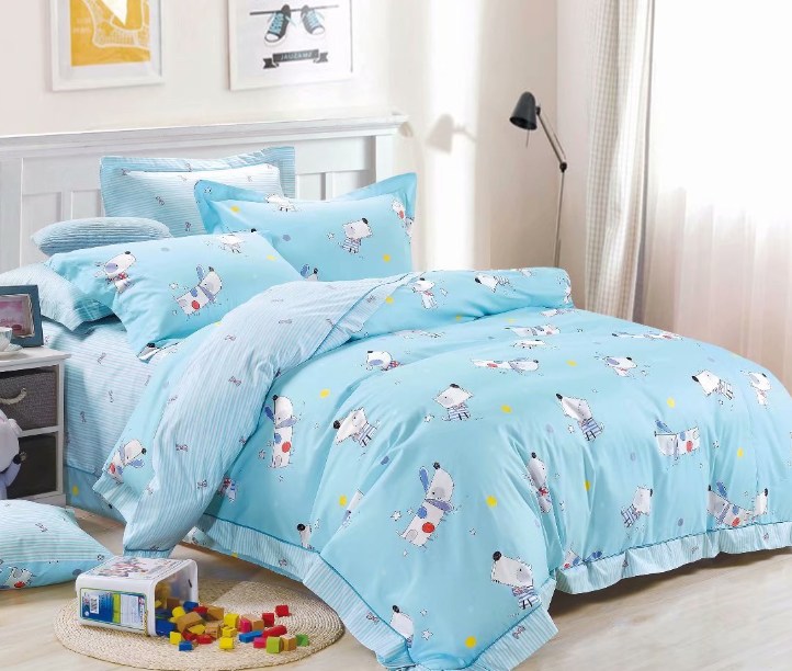 

Постельное белье CottonTwill Сатин Собачки 1.5-спальный Голубой 145x215 см ( FB5895CT)