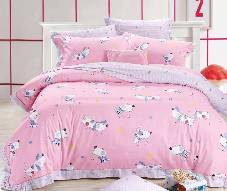 

Постельное белье CottonTwill Сатин Собачки 1-спальный Розовый 145x215 см ( FB5889CT)