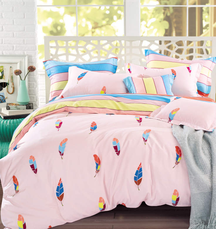 

Постельное белье CottonTwill Пёрышки 1.5-спальный Розовый 145x215 см ( FB771CT)