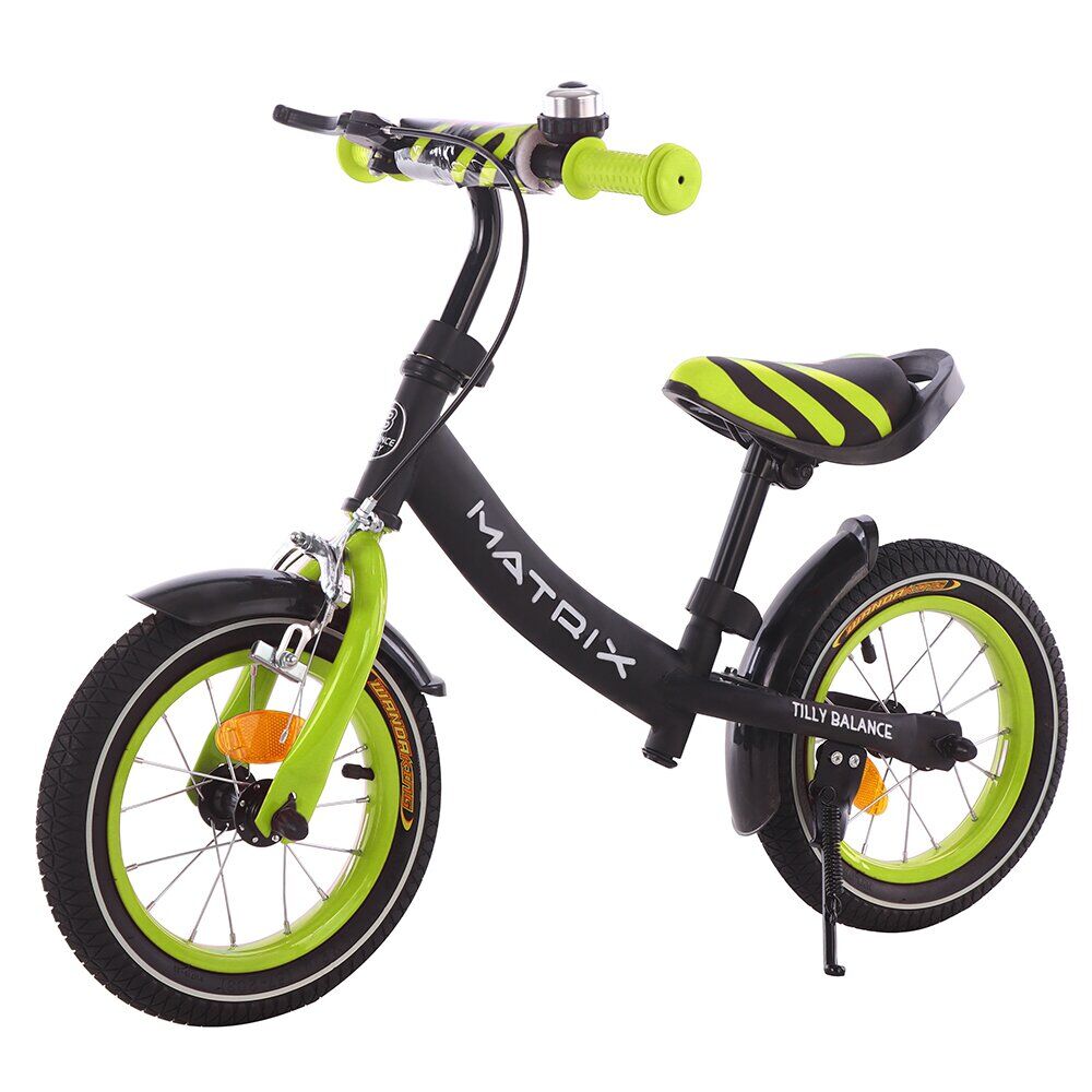 

Детский велобег 12" Tilly Balance Matrix T-21259 Green, звонок, подножка