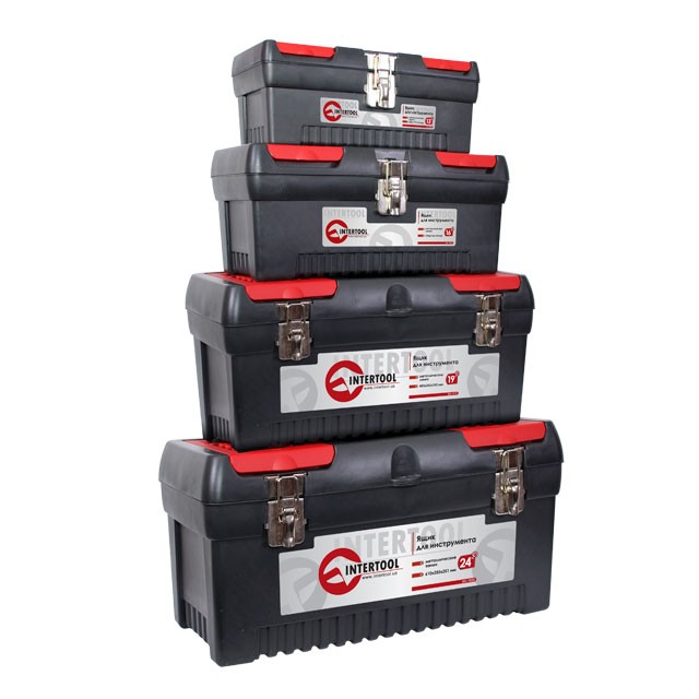 

Комплект ящиков для инструментов с металлическим замком INTERTOOL BX-0004 4 шт