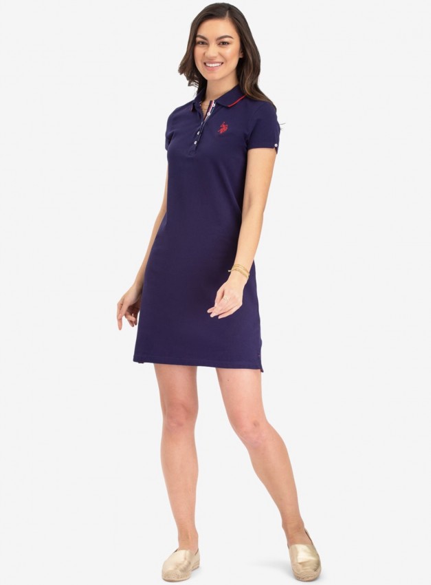 

Платье U.S. POLO ASSN. Tipped polo dress L синий