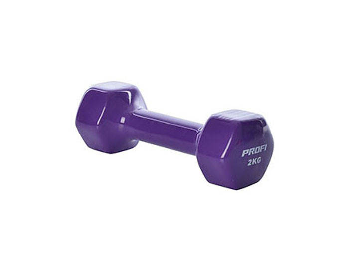 

Гантель для фитнеса виниловая Profi M 0290 Фиолетовый