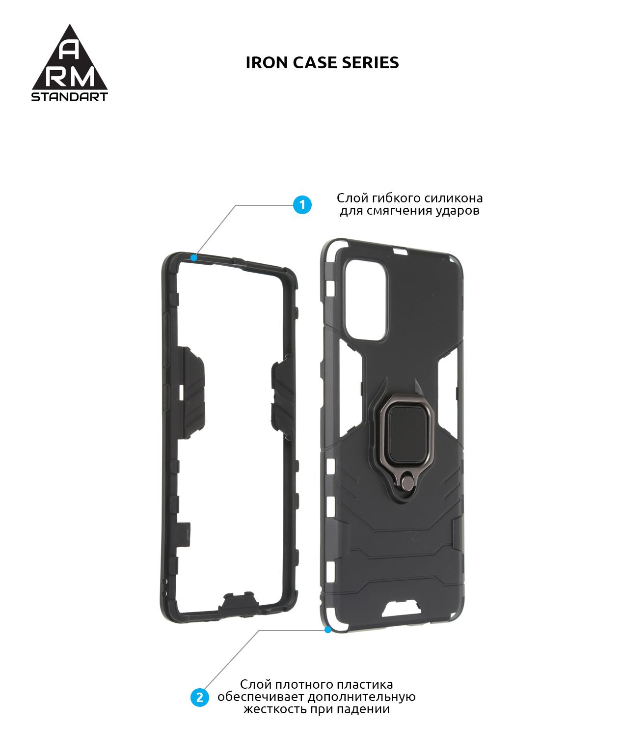 Панель ArmorStandart Iron Case для Samsung Galaxy A71 (A715) Black