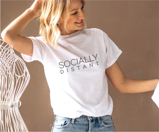 

Футболка Imbur SOCIALY DISTANT белая XL