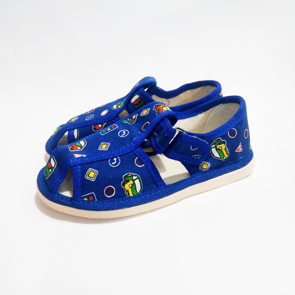 Тапочки Берегиня полуоткрытые арт.0103 19р 12,5 см Синие машинки от ...