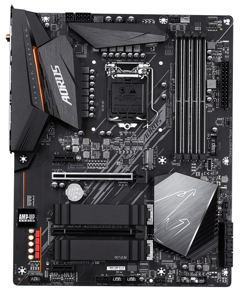 Материнская плата Gigabyte Z490 Aorus Elite AC (s1200, Intel Z490, PCI ...