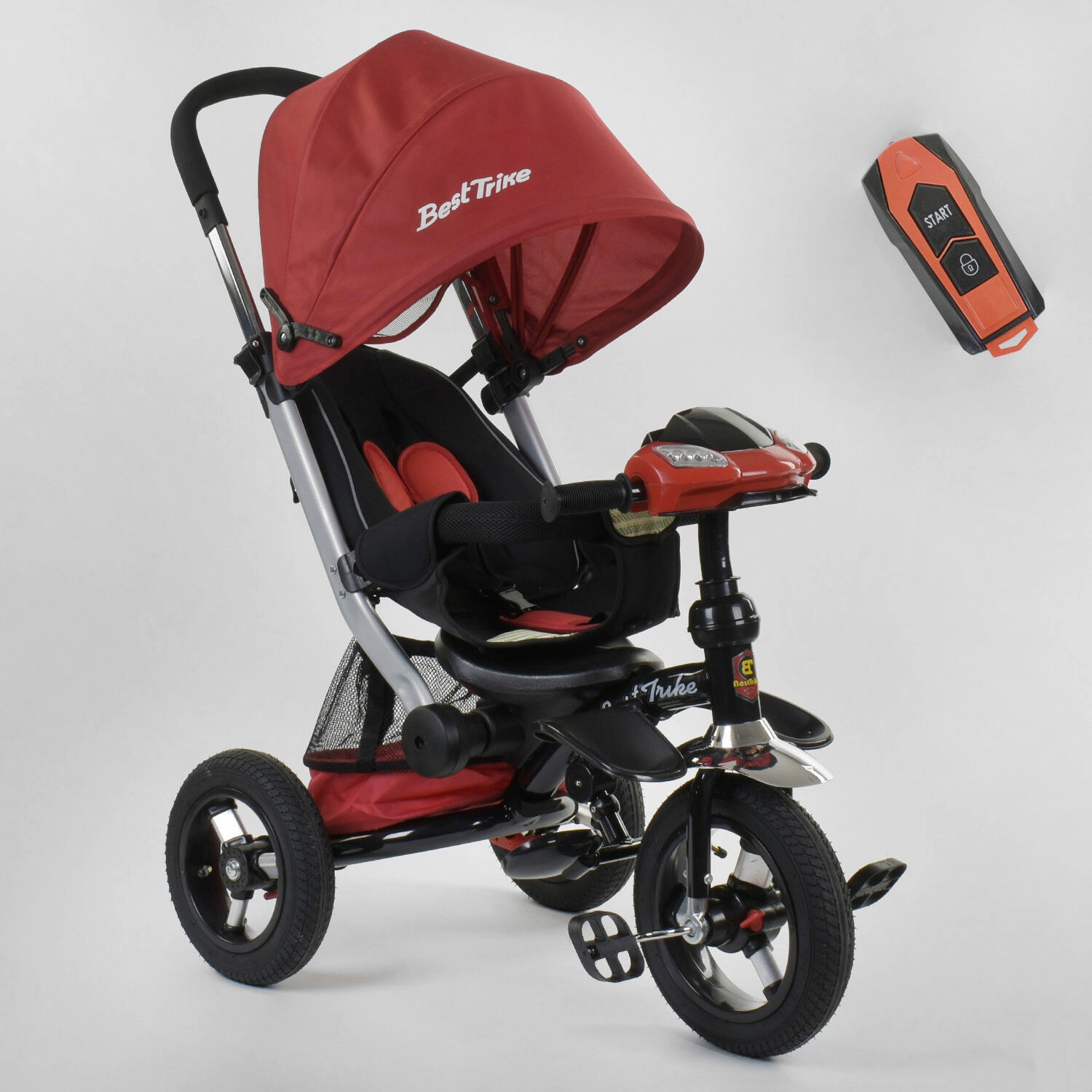 

Трехколесный велосипед Best Trike 698 / 31-226 Красный, надувные колеса, родительский контроль