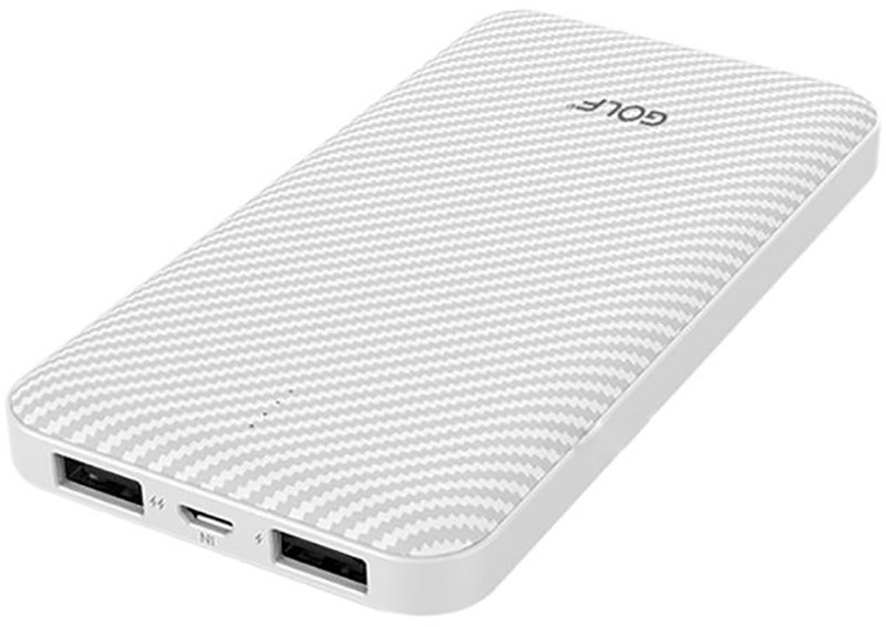 Портативная батарея GOLF Power Bank 10000 mAh G39 Lipol White I/S