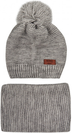 

Демисезонная шапка + снуд Mari-Knit 0805 52-54 см Серые