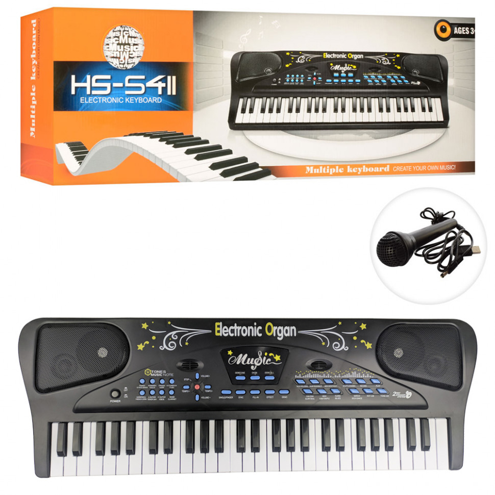 

Синтезатор игрушечный HS5411 54 клавиши, USB, МР3