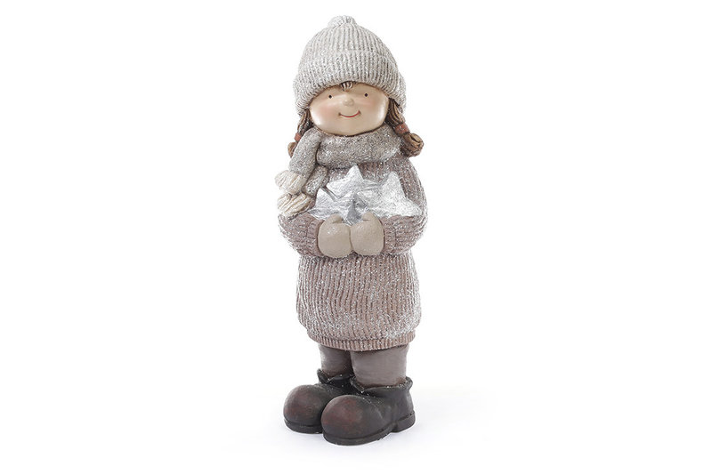 

Новогодняя фигура Девочка со звездами 47см (820-103)