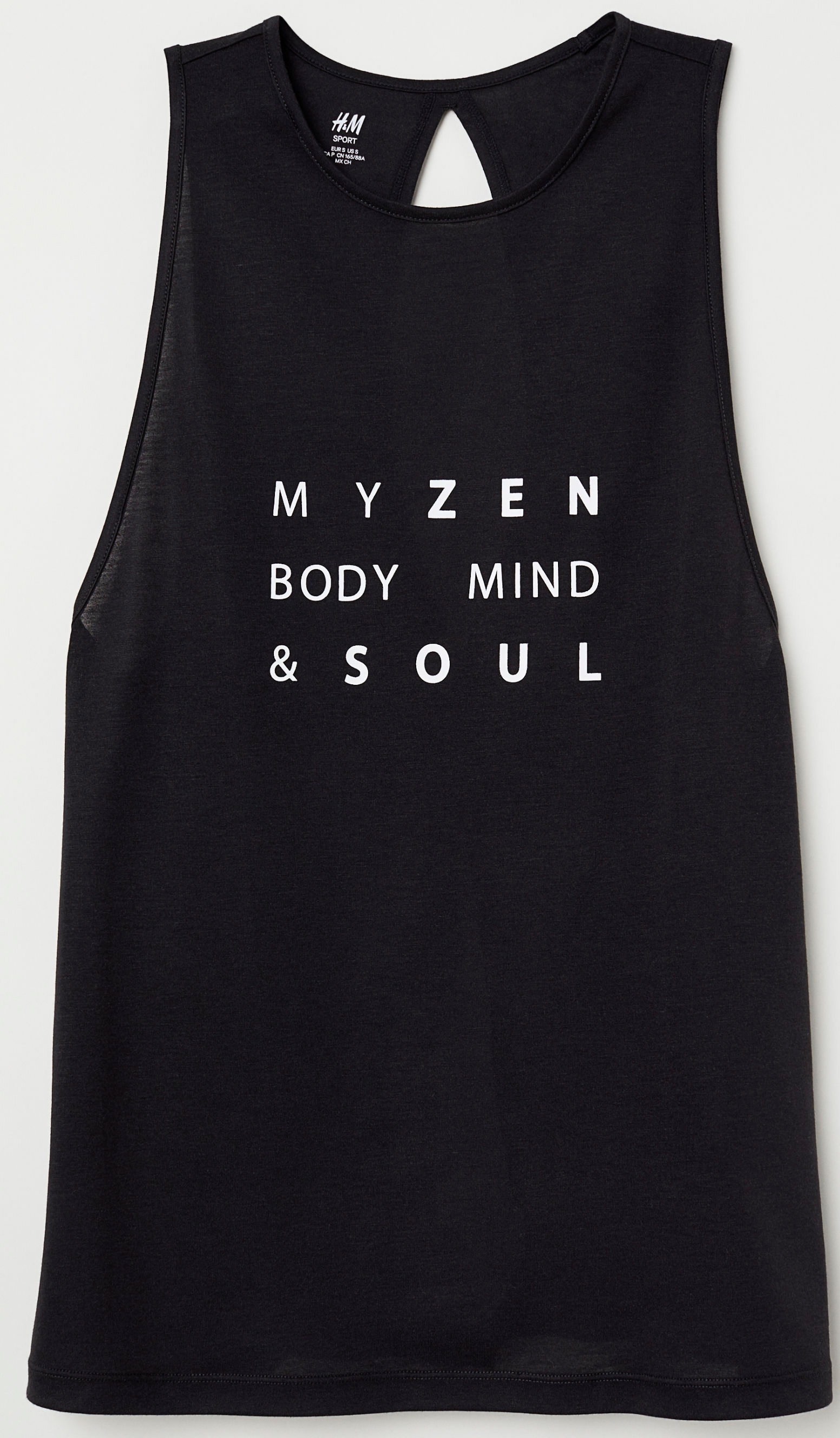

Спортивная майка H&M XAZ134481VAUJ M Черная с белым
