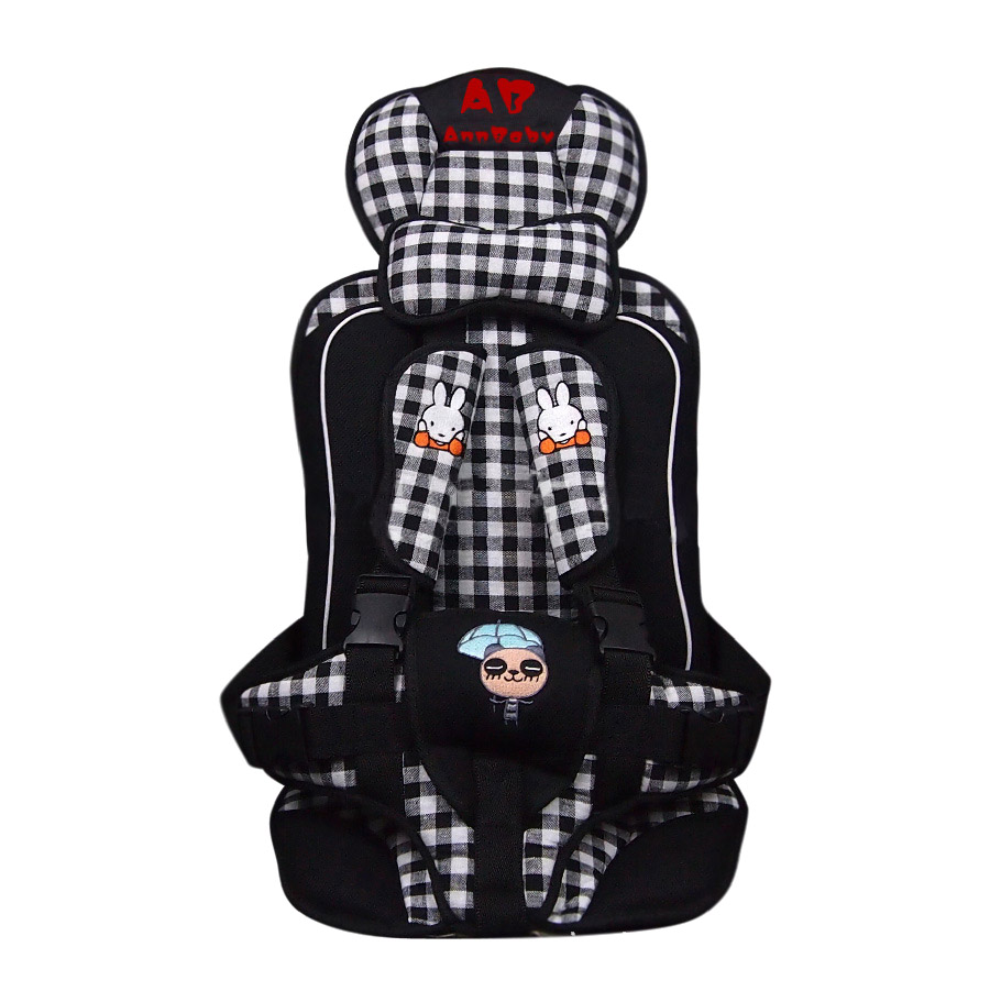 

Автокресло детское бескаркасное Ann Baby черная клетка