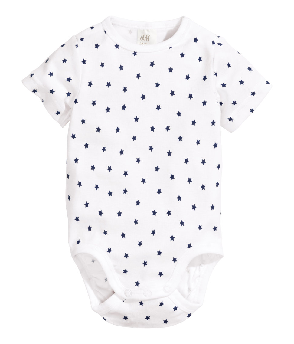 

Бодик H&M с коротким рукавом Белый (6-9/74) (45)