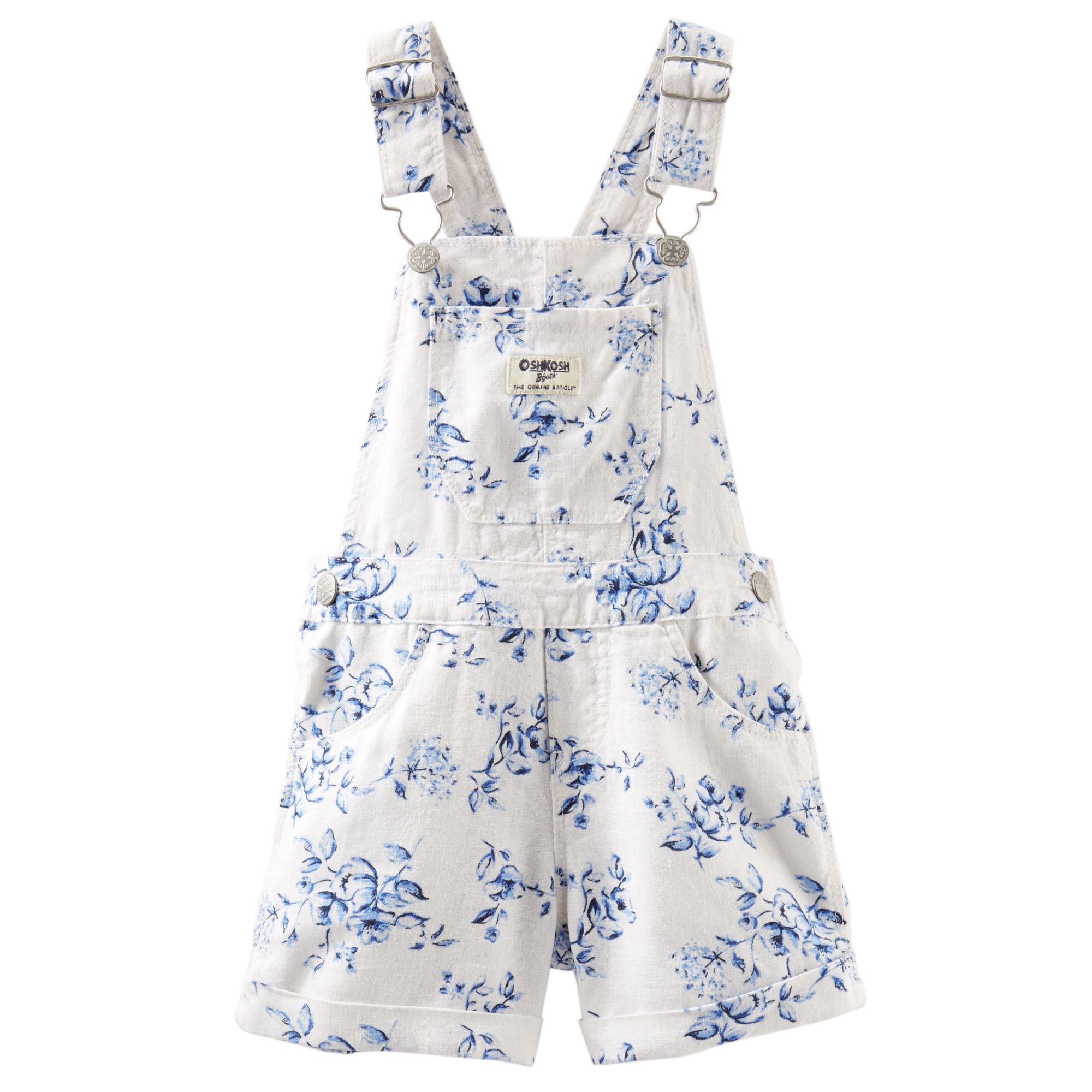 

Льняной комбинезон шорты Oshkosh для девочки floral Белый (24M/83-86) (649)